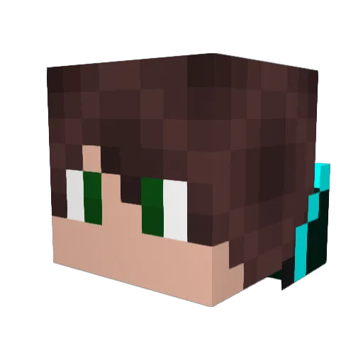 Posidean16 Minecraft avatar head, 3D render