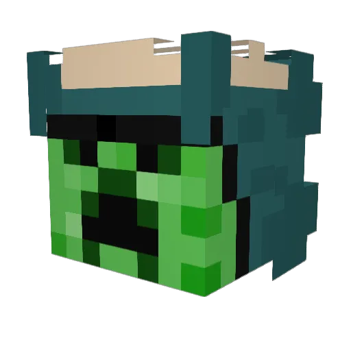 PosionIvey13 Minecraft avatar head, 3D render