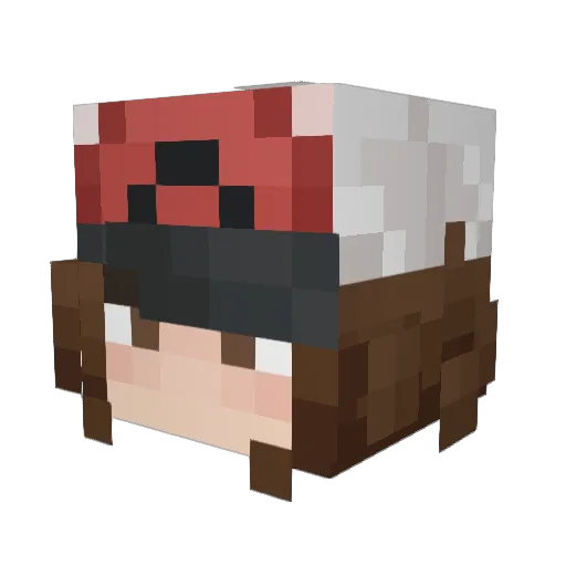 Posip Minecraft avatar head, 3D render