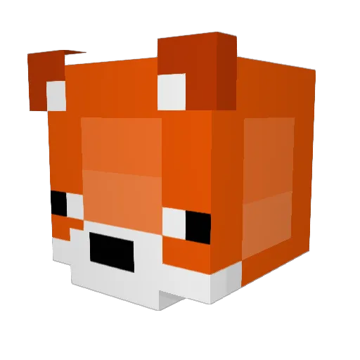 Positivaa Minecraft avatar head, 3D render