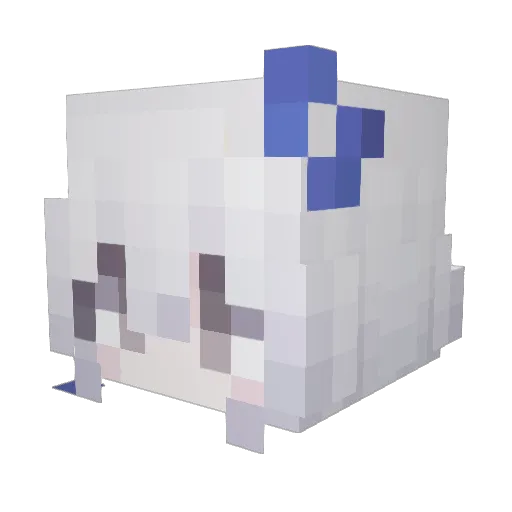 Poslian Minecraft avatar head, 3D render