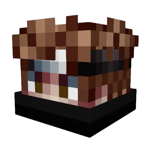 Pospu Minecraft avatar head, 3D render