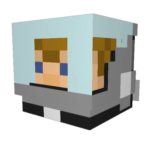 PossessedRobot Minecraft avatar head, 3D render