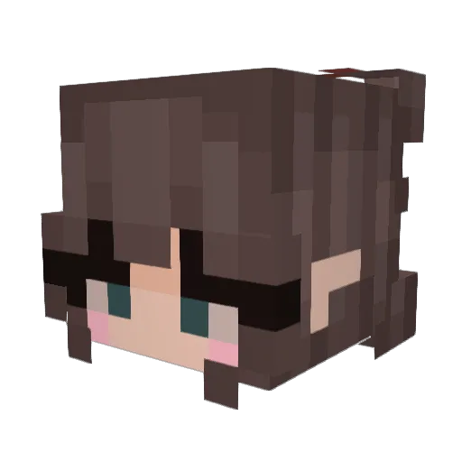 PossiblyMeggy Minecraft avatar head, 3D render