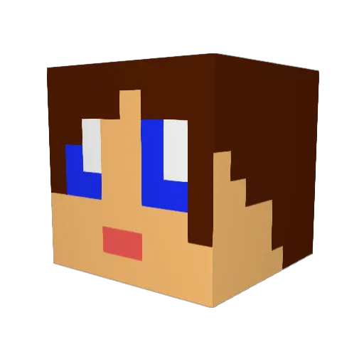 Possidea Minecraft avatar head, 3D render