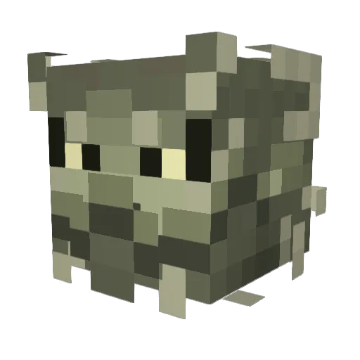 Posski Minecraft avatar head, 3D render