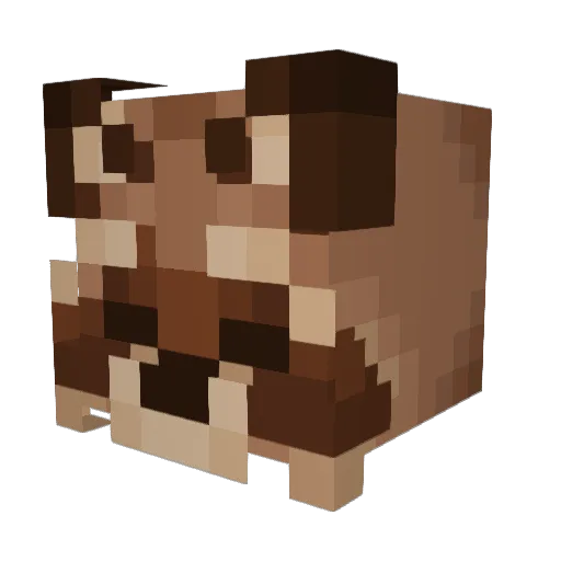 Possmage Minecraft avatar head, 3D render