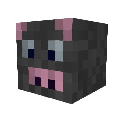 Posssum Minecraft avatar head, 3D render