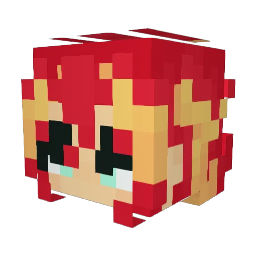 Possufurr Minecraft avatar head, 3D render