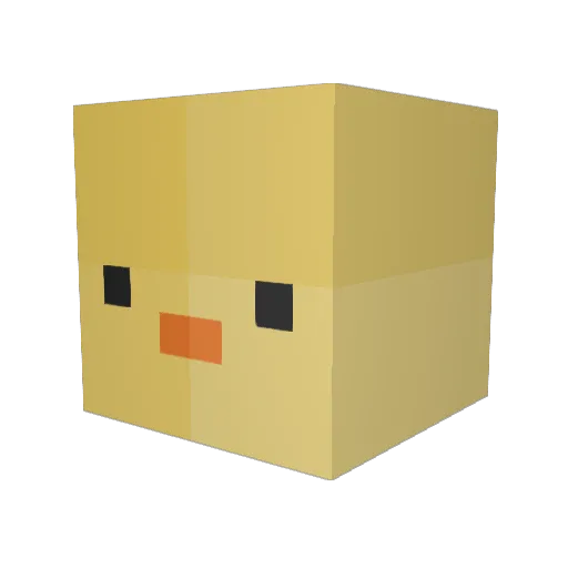 Possum_112 Minecraft avatar head, 3D render