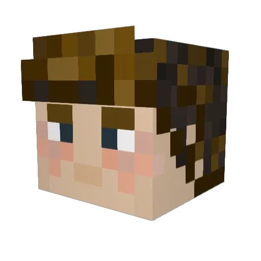 Possumknight Minecraft avatar head, 3D render
