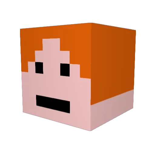 Possumm Minecraft avatar head, 3D render