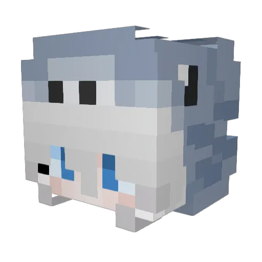 PostLazay Minecraft avatar head, 3D render