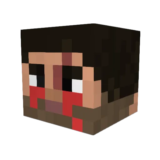 PostMortem2001 Minecraft avatar head, 3D render