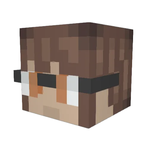 PostQ Minecraft avatar head, 3D render