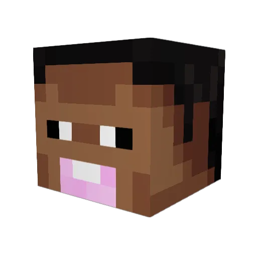 Post_Malone_ Minecraft avatar head, 3D render