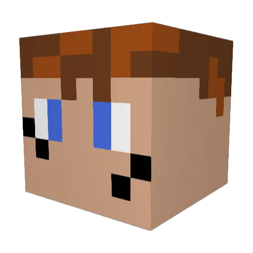 Post_Moaflone Minecraft avatar head, 3D render