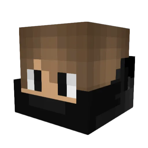 PostalSenpai Minecraft avatar head, 3D render