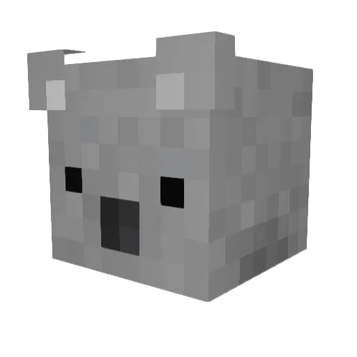 Postbin Minecraft avatar head, 3D render