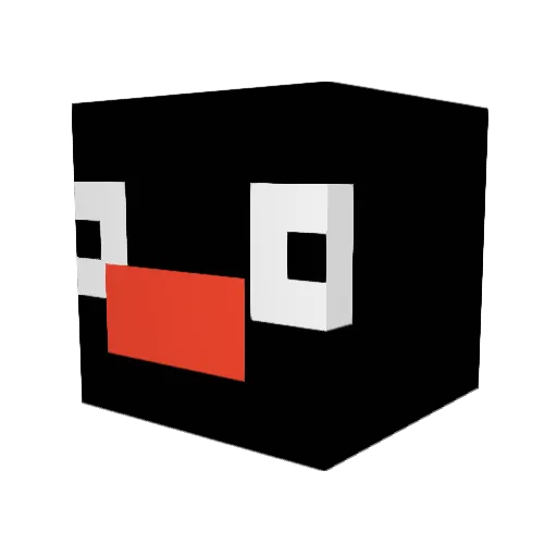 Posteel Minecraft avatar head, 3D render
