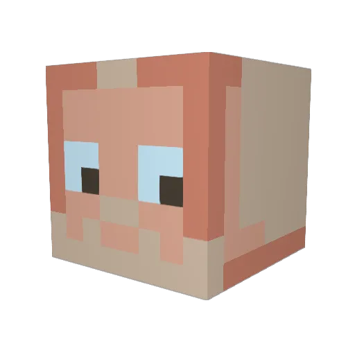PosterHo Minecraft avatar head, 3D render