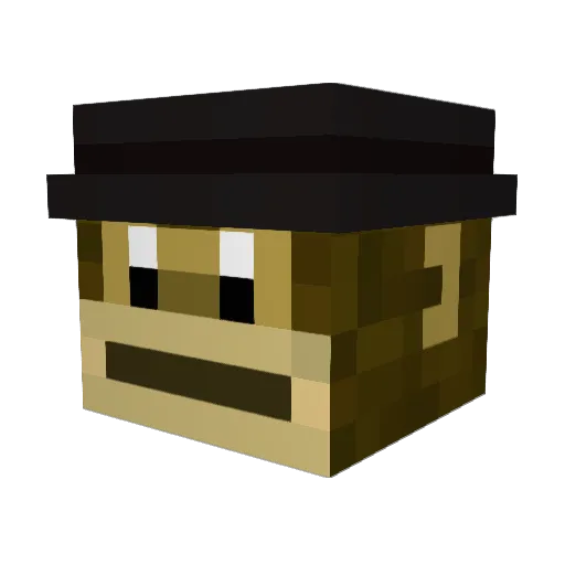 Postered555 Minecraft avatar head, 3D render