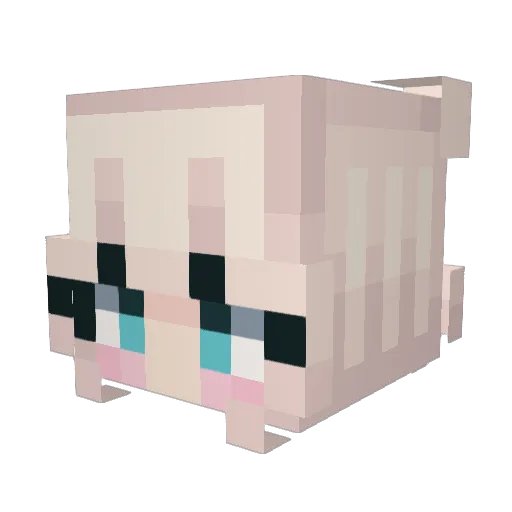 Posthumo Minecraft avatar head, 3D render