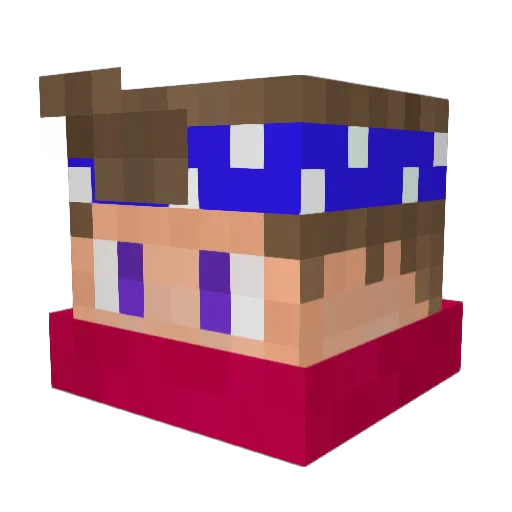 Postilion Minecraft avatar head, 3D render