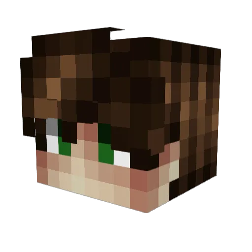 Postwar Minecraft avatar head, 3D render