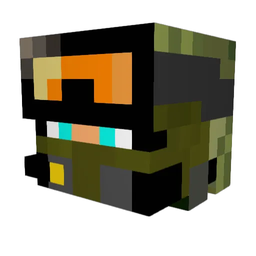 Postyd Minecraft avatar head, 3D render
