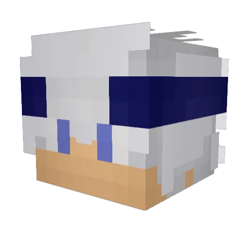 Pot2Miel Minecraft avatar head, 3D render