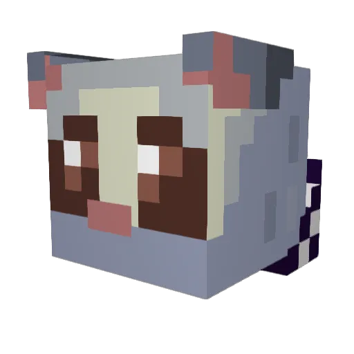 PotNo0dle Minecraft avatar head, 3D render