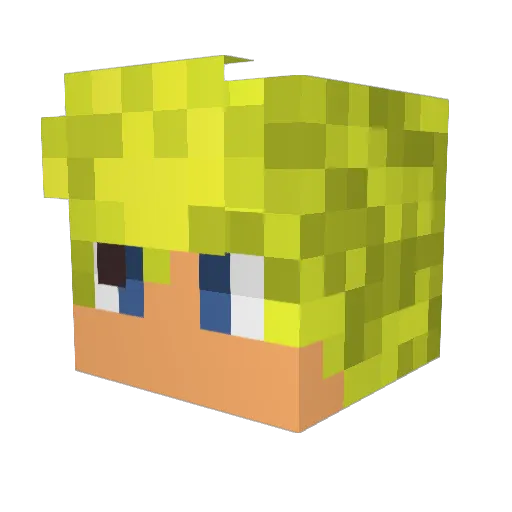 PotSplash Minecraft avatar head, 3D render