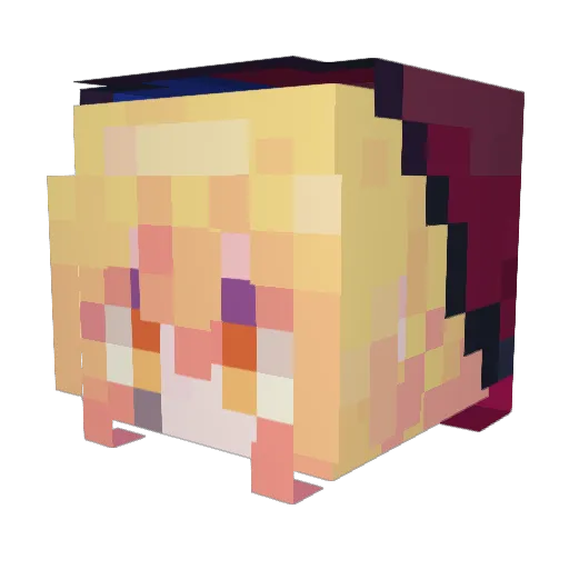 Pot_happy Minecraft avatar head, 3D render