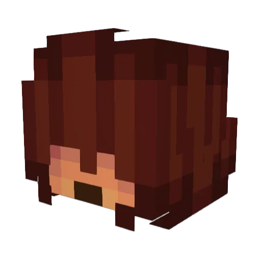 Potaberry Minecraft avatar head, 3D render