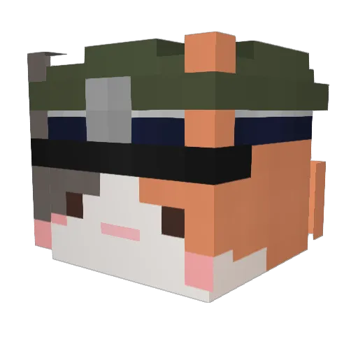 Potacious Minecraft avatar head, 3D render