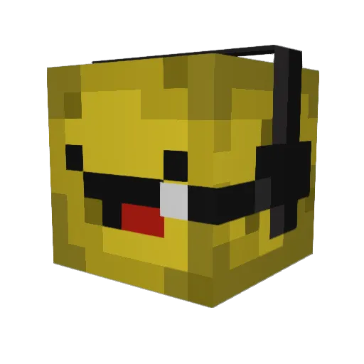 Potaotas Minecraft avatar head, 3D render