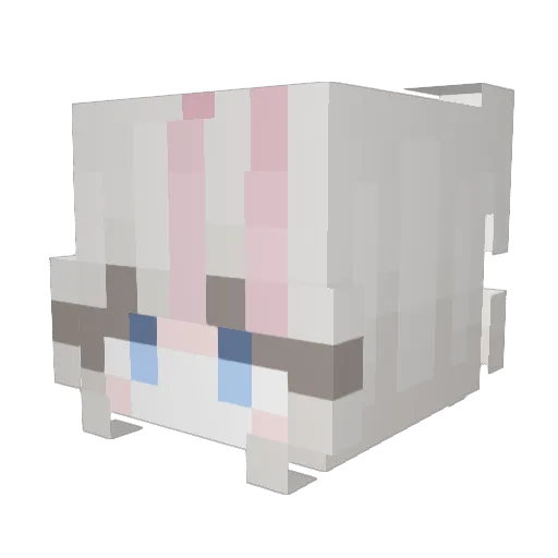 Potaseq Minecraft avatar head, 3D render