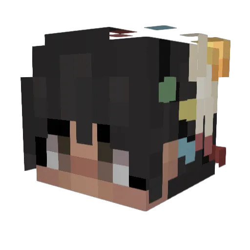 Potasheo Minecraft avatar head, 3D render