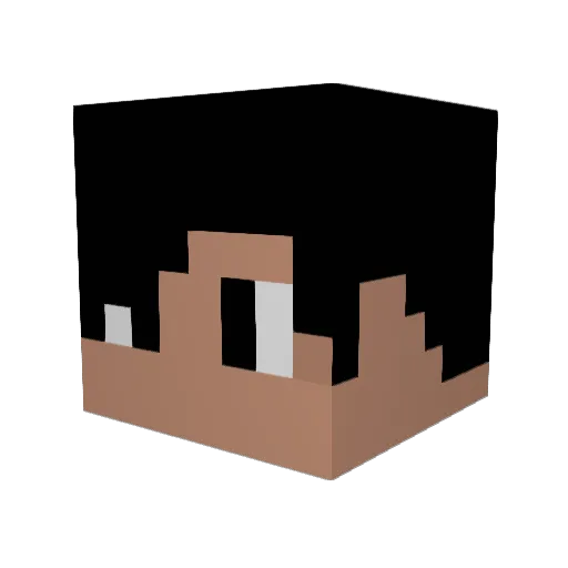 PotassiumDev Minecraft avatar head, 3D render