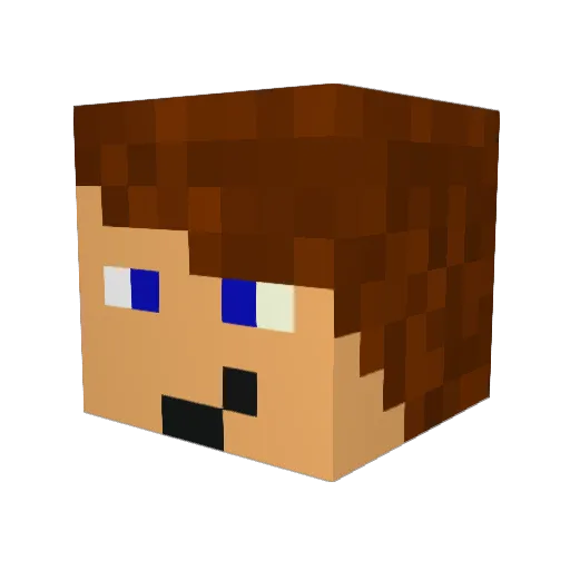 PotassiumMan Minecraft avatar head, 3D render