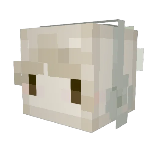 Potat69_ Minecraft avatar head, 3D render