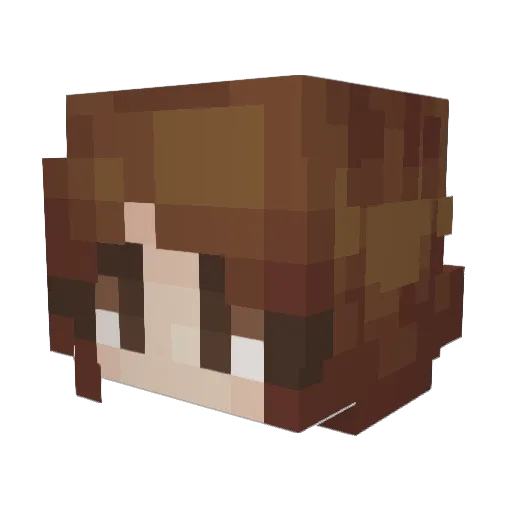 PotatOTUS Minecraft avatar head, 3D render