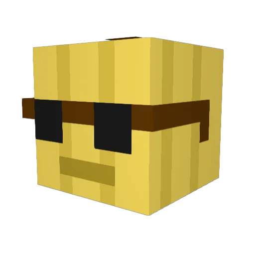 Potate3000 Minecraft avatar head, 3D render