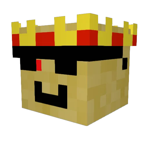 PotaterMC Minecraft avatar head, 3D render