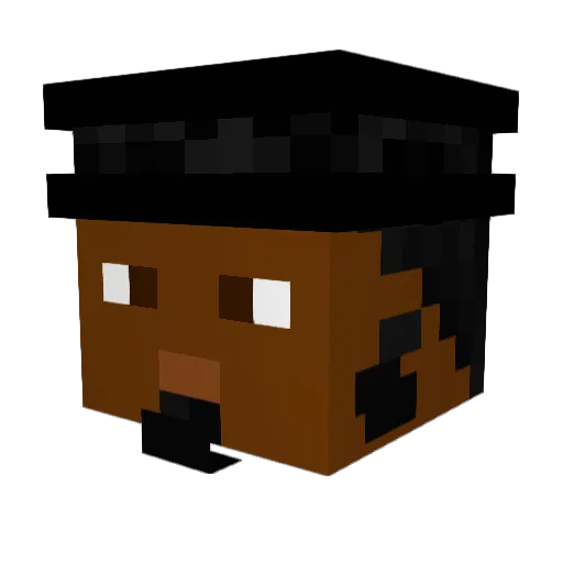 Potati001 Minecraft avatar head, 3D render