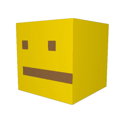 Potatics Minecraft avatar head, 3D render