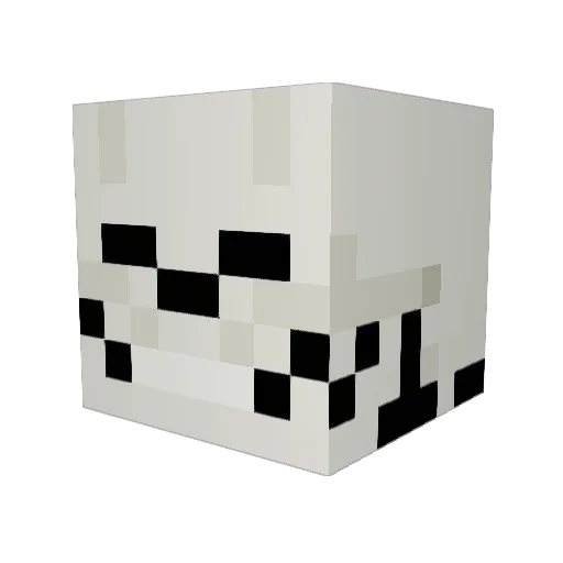 Potatius Minecraft avatar head, 3D render