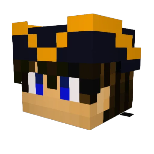 Potato0Cortisol Minecraft avatar head, 3D render