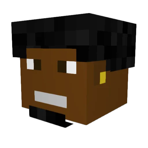 Potato217 Minecraft avatar head, 3D render